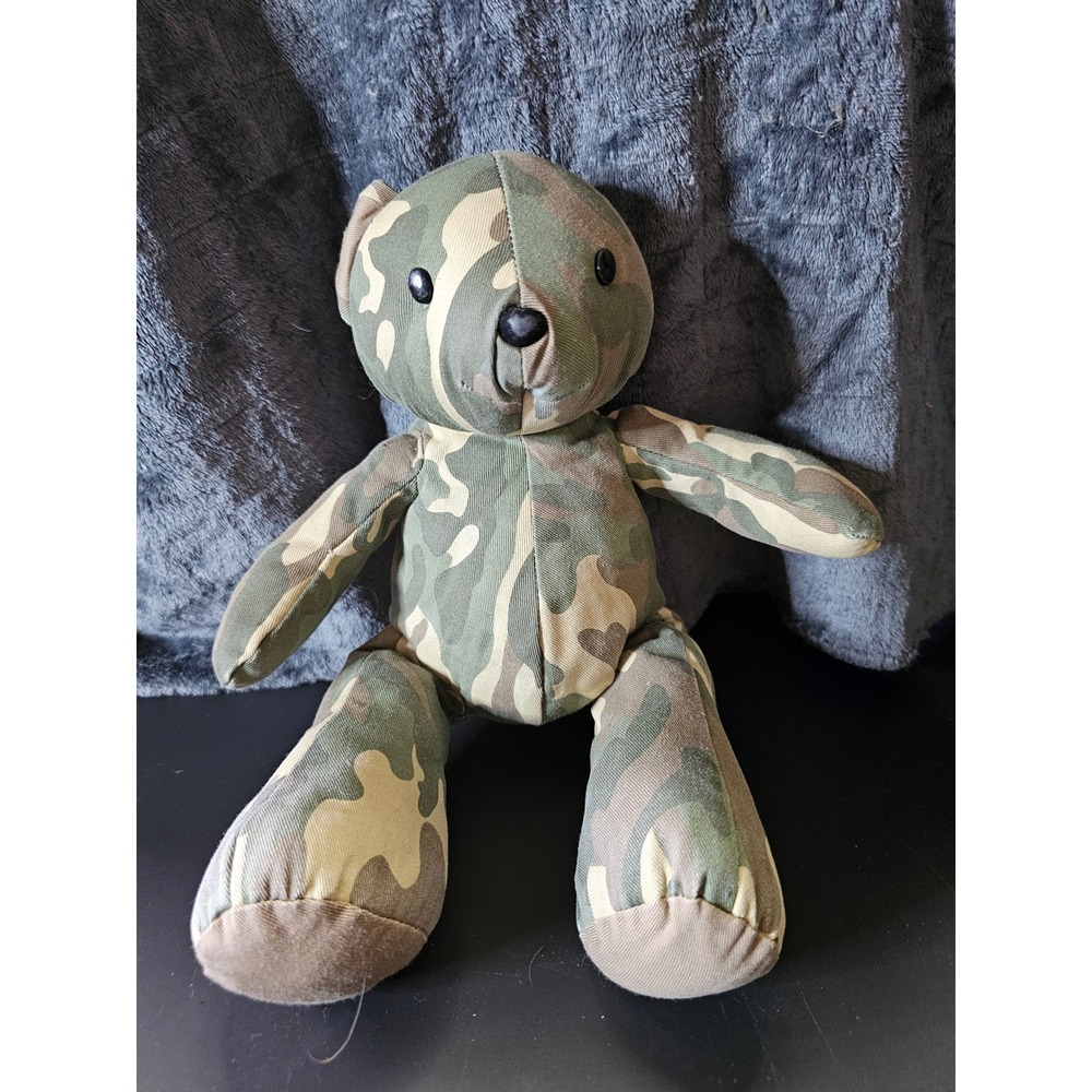 GUND Greetings Bear My Hero Wears‎ Camo 13" Plush Rare (4034044)